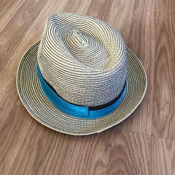 Goorin Bros 100% Paper Hat Medium Turquoise/Black - Picture 7 of 12